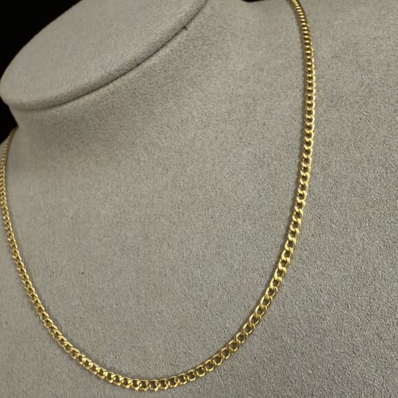 10k Solid Gold 2.3mm Cuban Link Chain 22in - NEW - Picture 3 of 7